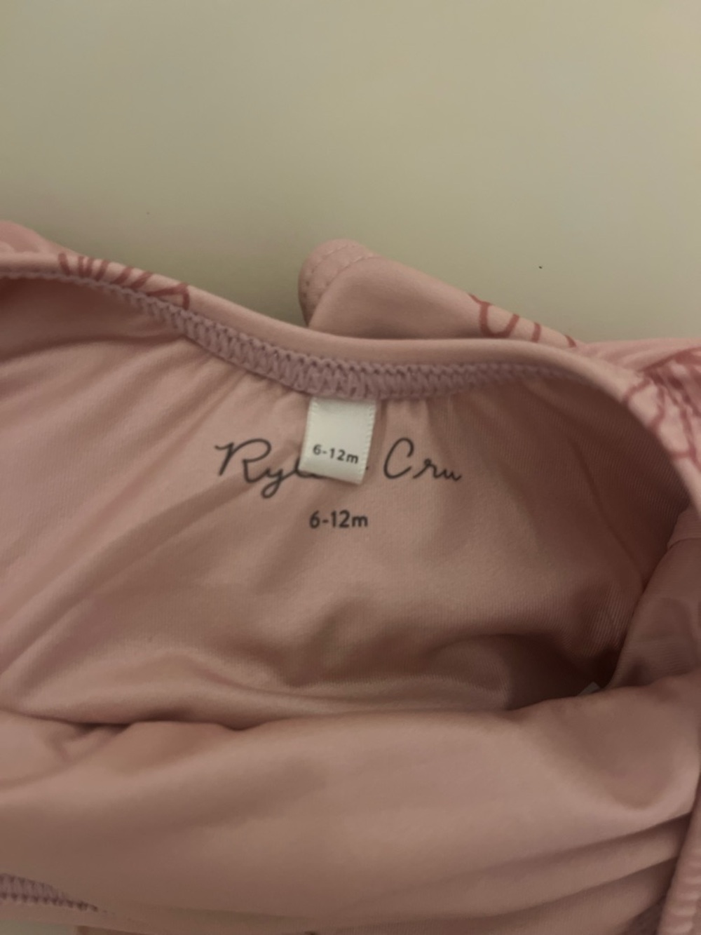 Rylee + Cru Blush Shell-Print Ruffle One-Piece Swim - Picture 3 of 3